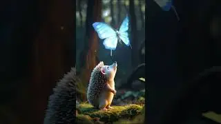 Nature&rsquo;s Cutest Duo ! #curiosidades #asmr #satisfying #hedgehog #butterfly #cute #sound #friends