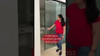 sliding partition with flouted glass