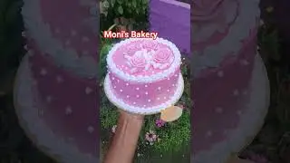 half kg cake #cake #vanilacakedecoration #cakedesign //🩷🩷🤍