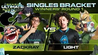 zackray vs Light - Singles: Winners Round 1 - Ultimate Summit 2 | G&W, Joker, Wario vs Fox