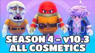 LEAKED NEW FALL GUYS SEASON 4 - v10.3 COSMETICS! 🐢 (TMNT, Final Fantasy, Handsome Squidward)