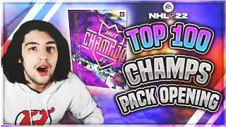 HUGE ULTIMATE PACK OPENING TOP 100 HUT CHAMPS NHL 22!
