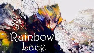 Rainbow Lace, From Bold Colors to Soft Pastels -- Simple Acrylic Pouring Art-- [4K UHD]