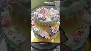 butterfly cake decorating #cake #shortvideo #viral #video #tending #youtube #cakedesign