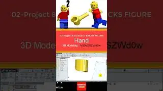 2- 3D Draft | Bricks Boy |: Hand  #3d #solidworks #tutorial #cad #drawing #engineering   #design