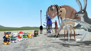 PAW PATROL VS TREVOR HENDERSON CREATURES!!!!! Garry's Mod