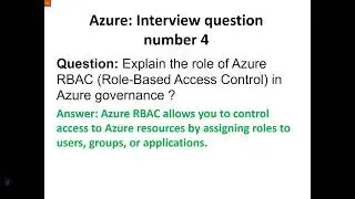 Azure: Interview question number 4