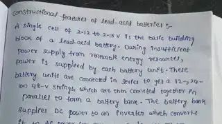 Features of lead acid batteries ||Energy sources &applications || unit -3 BTech ||