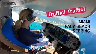 Flying in South Florida Busy Airspace and Gusty Winds!  |  ATC Audio  |  Diamond DA40