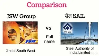 JSW GROUP VS SAIL company comparison ll Private vs Government company comparison ll research book