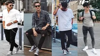 How To Style Converse | How To Wear High Top  Converse | Men's Trendy Outfits