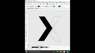 Creative X Logo Design in CorelDRAW #shorts #coreldraw