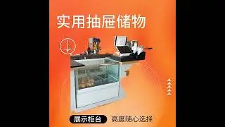Refrigerated salad table curved deli West Point fruit sushi cabinet glass display case