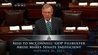 Reid To McConnell: GOP Filibuster Abuse Makes Senate Inefficient
