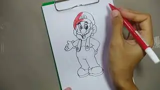 How to draw super mario step by step || Drawing for kids || Drawing lesson Super Mario