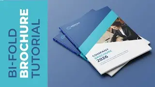 Modern Corporate Bi Fold Brochure Design in Illustrator 2026  Step by Step Tutorial