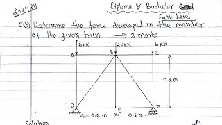 Truss Analysis|Applied Mechanics|Diploma & Bachelor in Civil Engineering CTEVT & PU KU TU PoU|Truss