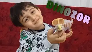 الألوان مع صديقي الديناصور Mayar ve annesi ile 2 Renk Dinozor. Boyama  funny kides video 👍