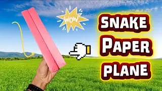 How to make paper plane like snake 🐍 , flying paper plane , very easy paper plane , paper toy ideas 