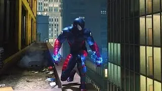 Spider-Man (PS4) - Electrically Insulated Suit combat and free roam (Electric Spider-man Costume)