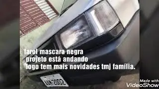Fiat uno,cs,frente baixa, farol mascara negra