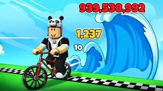 Her Saniye HIZLANDIM! Bisikletle DEV TSUNAMİDEN KAÇTIM! 🚴‍♂️🌊 Roblox