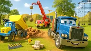 🛠️ Construction Mission: Benny Bulldozes and Daisy Fill the Big Hole | Construction Vehicles 3D
