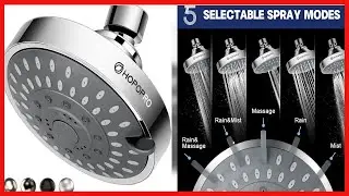 HOPOPRO High Pressure Shower Head 5 Settings Fixed Showerhead