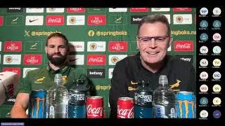 SPRINGBOKS:  Team announcement presser vs France: Rassie Erasmus & Cobus Reinach
