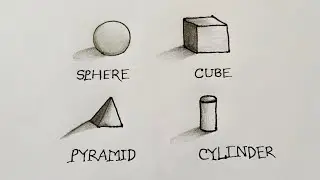 3D Basic Form Drawing / How To Shade Basic Forms