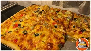 How to make square Jumbo Pizza/ How to make pizza sauce