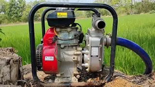Petrol Water Pump. Really 154 F Water Pump installation & Irrigation. Small Water Pump.