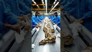 Inside Modern Snake-Leather Factory: From Snake Skin to Luxury Jacket and Bags #snakeleatherfactory