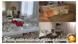 TOUR PELA SALA DE ESTAR / TOUR PELA SALA DE JANTAR + COMO DECORAR A SALA DE ESTAR E JANTAR .