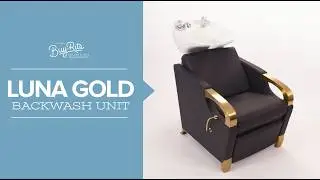 Luna Gold Backwash Shampoo Unit | Luxury Gold Salon Shampoo Chair