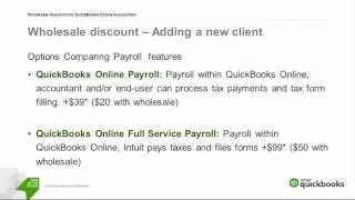 Moving Clients to QuickBooks Online with Wholesale Discounts through QBOA