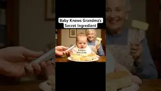Grandma&rsquo;s Secret Ingredient 🧈 #aibaby #babyinterview #grandma #butter #babyshorts #funnybaby