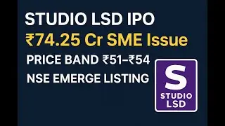 Studio LSD IPO | ₹74.25 Cr SME Issue | Price Band ₹51&ndash;₹54 | NSE Emerge Listing
