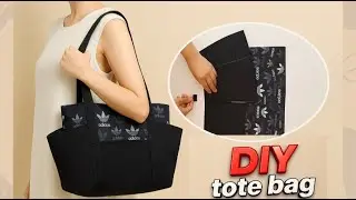 DIY  Tote Bag 💕: Easy Multi Pocket Bag Tutorial 😇