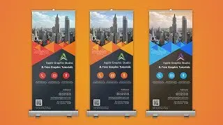 Corporate Roller Banner Design Tutorial in Photoshop