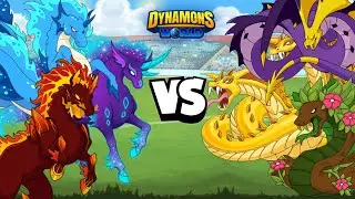 HORSES VS SNAKES !! | DYNAMONS WORLD | BATTLE | #dynamonspromax #dynamonworld #dragon