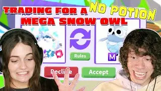 *Extremely Rare* Trading Only For A NO POTION MEGA NEON SNOW OWL! Roblox Adopt Me