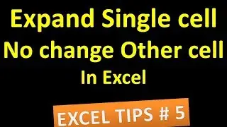 How To expand A Cell Bigger In Excel to fit into text without changing whole column