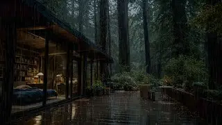 ⭐ Cozy Forest Cabin Rain 🌧️🌲 | Gentle Rain Sounds for Deep & Restful Sleep