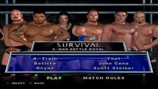 WWE SmackDown! Here Comes the Pain - A-Train,Batista,Rhyno,Test,JohnCena,ScottSteiner (SURVIVAL)