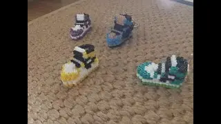 tiny perler bead shoe time lapse!