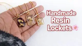 Resin Lockets | Handmade Resin Jewellery 🌹✨ #diy #handmade #resinart #resinjewelry #resinartist 