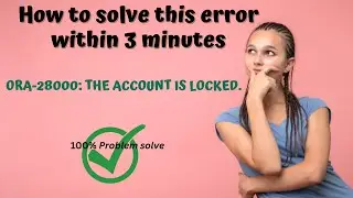 HOW TO FIX "ORA-28000: THE ACCOUNT IS LOCKED" IN SQLPLUS #rankscodingwalah
