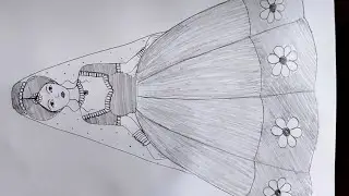 Picture of bride!! Bride drawing!! How to draw a picture!!