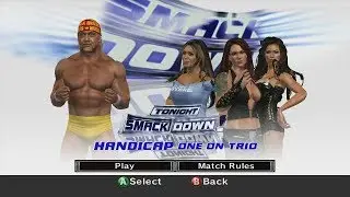 Smackdown vs Raw 2007 | Hulk Hogan vs Melina, Lita & Candice Michelle